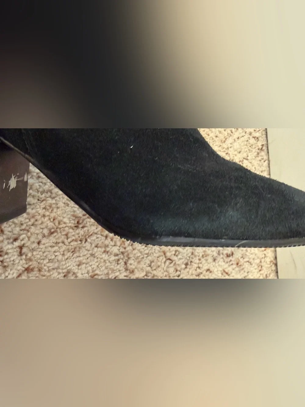Blondo Waterproof Suede Block Heel Boots in Black, Size 8.5